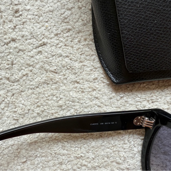 Celine CL40011S 40011 01B Sunglasses Authentic 58 mm Studded Black Gradient Nice - Picture 9 of 16